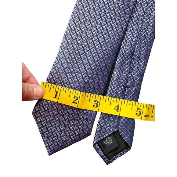 Calvin Klein Men's Silk Tie Purple Patterned Made In China - Picture 5 of 8